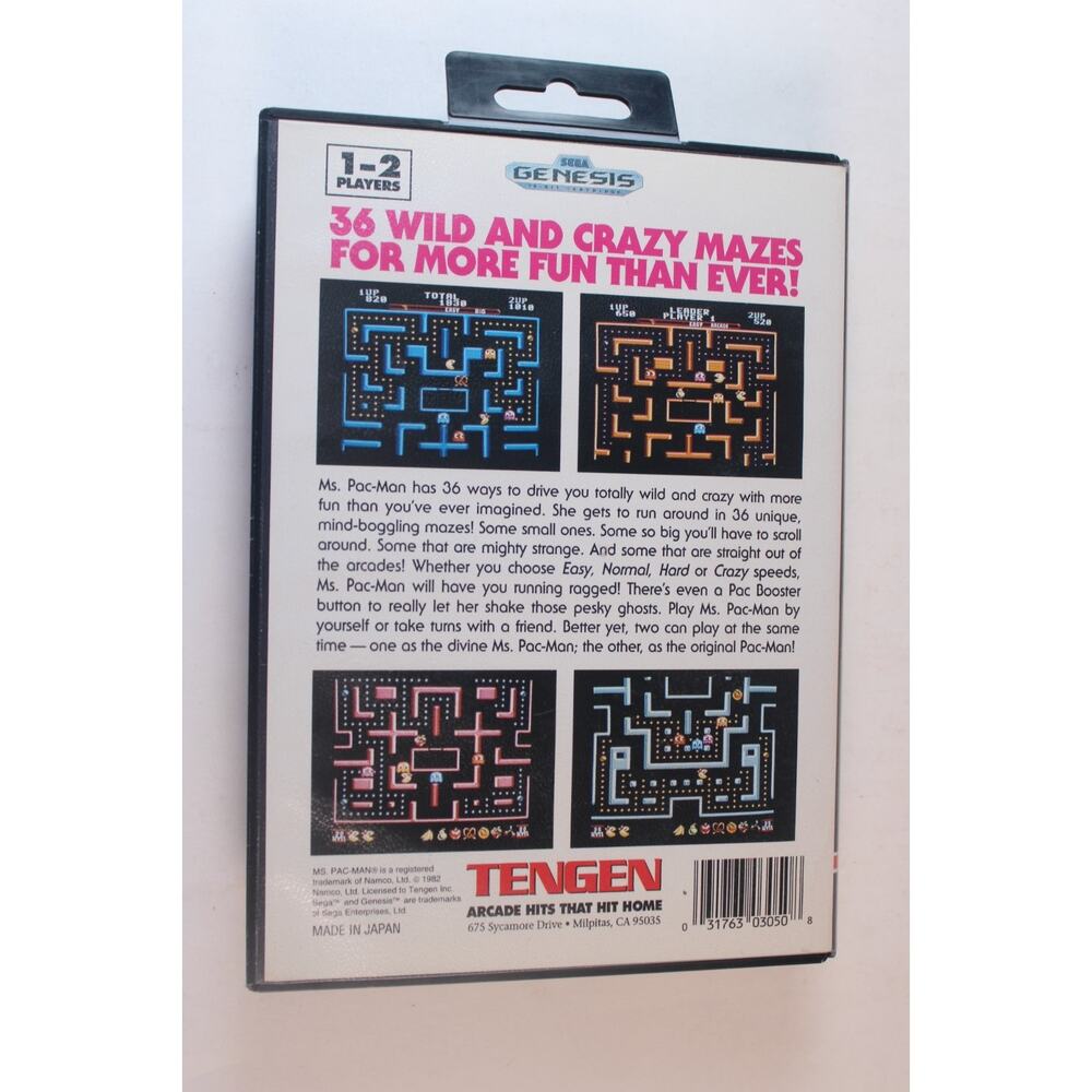 Ms Pac-Man (Sega Genesis) Authentic, Complete, Tested/Works - Picture 4 of 10